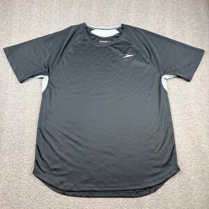 Speedo Men's Large Black Short Sleeve Performance Swim Shirt Rash Guard